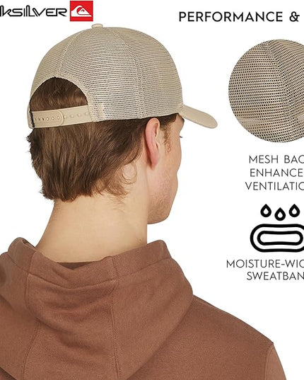 Quiksilver Men's Premium Cotton Adjustable Snap Back Logo Baseball Cap