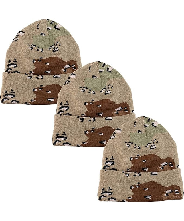 Gelante Unisex Beanie Cap Knitted Warm Solid Color