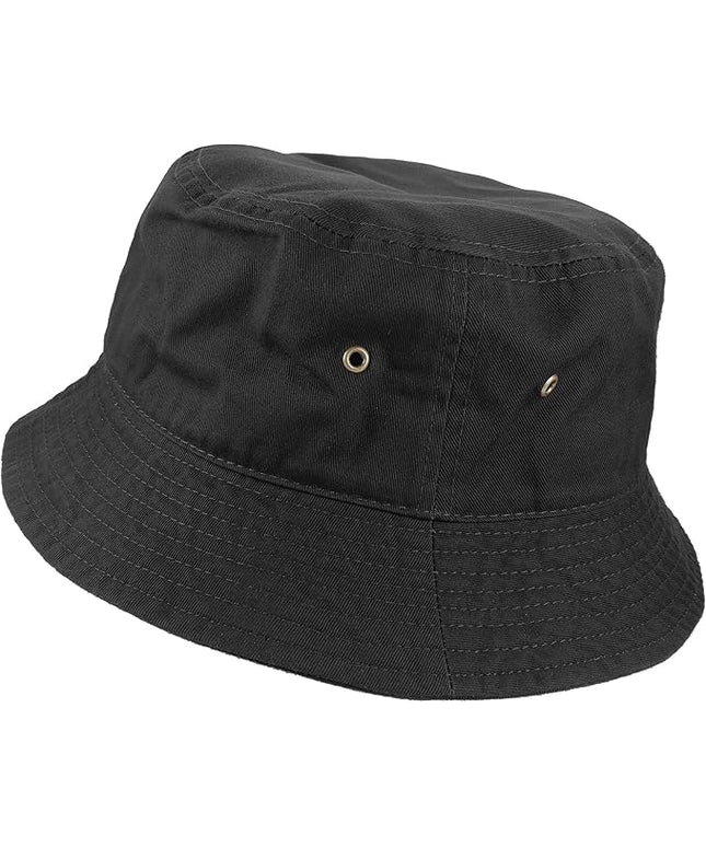 Gelante Solid Color 100% Cotton Bucket Hat for Women and Men Packable Travel Summer Beach Hat