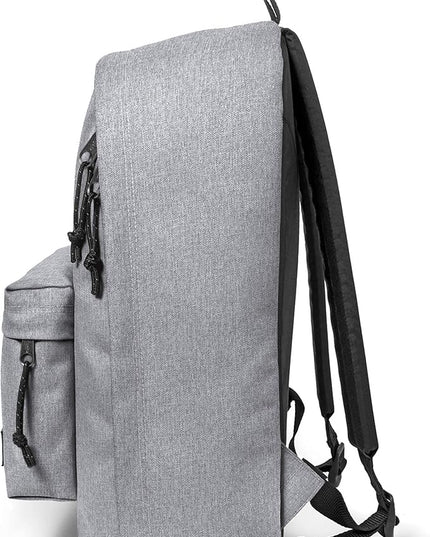 EASTPAK Out Of Office – 31L Backpack with Dual Compartments, 16” Laptop Sleeve, Security Pocket, Bottle Holder & Air Mesh Straps, Sunday Grey
