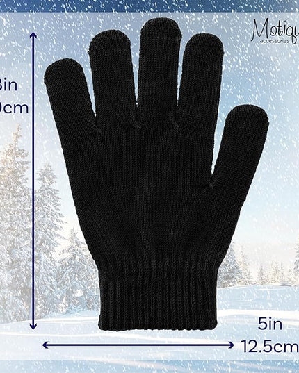 Motique Accessories Ladies Gloves Magic Knit Gloves for Women Solid Colors