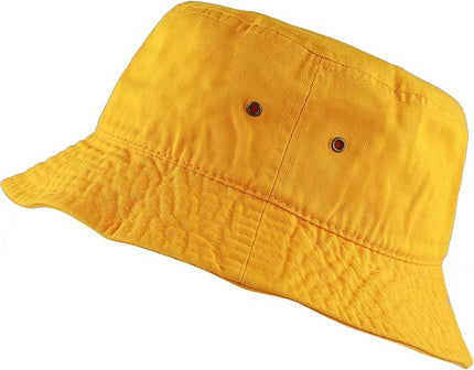 The Hat Depot Bucket Hat - Unisex 100% Cotton & Denim UPF 50 Packable Summer Travel Beach Sun Hat