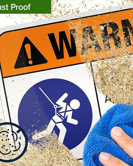 Warning Fall Hazard Appropriate Fall Protection Equipment Sign, 12x18 Inches, 3M EGP Reflective .063 Aluminum, Fade Resistant, Made in USA by My Sign Center