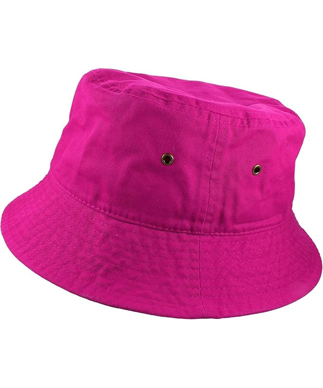 Gelante Solid Color 100% Cotton Bucket Hat for Women and Men Packable Travel Summer Beach Hat