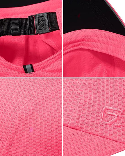 GADIEMKENSD Women's Race Day Running Cap Performance Mesh Hat - Excellent Ventilation, Lightweight, Reflective Safety