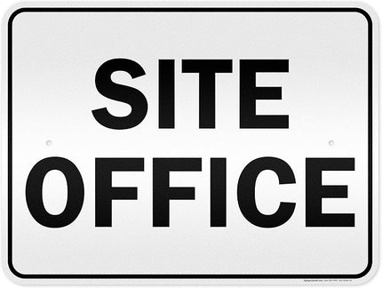 Site Office Sing Sign, 18x24 Inches, 3M EGP Reflective .080 Aluminum, Fade Resistant, Made in USA by My Sign Center