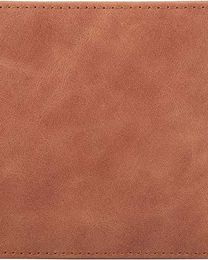 Wallet for Men-Genuine Leather RFID Blocking Bifold Stylish Wallet With 2 ID Window