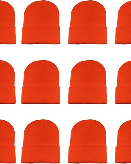Gelante Unisex Beanie Cap Knitted Warm Solid Color and Multi-Color Multi-Packs