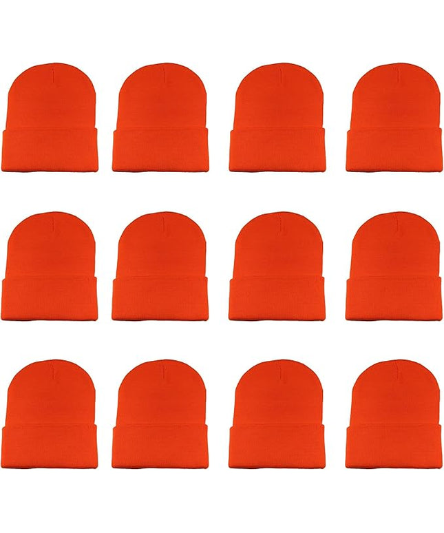 Gelante Unisex Beanie Cap Knitted Warm Solid Color and Multi-Color Multi-Packs