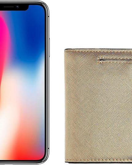 Toughergun Women’s Small Slim Leather Wallet with RFID Protection, Compact Bifold Mini Purse with Clear ID Window