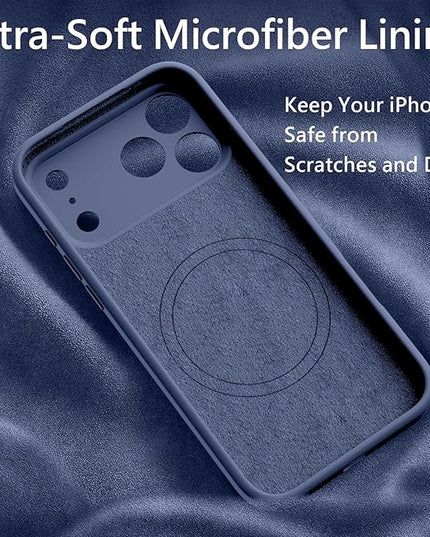 FireNova Magnetic for iPhone 17 Pro Max Case, Compatible with MagSafe, [Integrated Silicone Camera Control Button] [Camera Protection] Anti-Scratch Microfiber Lining Phone Case, 6.9", Lavender Gray