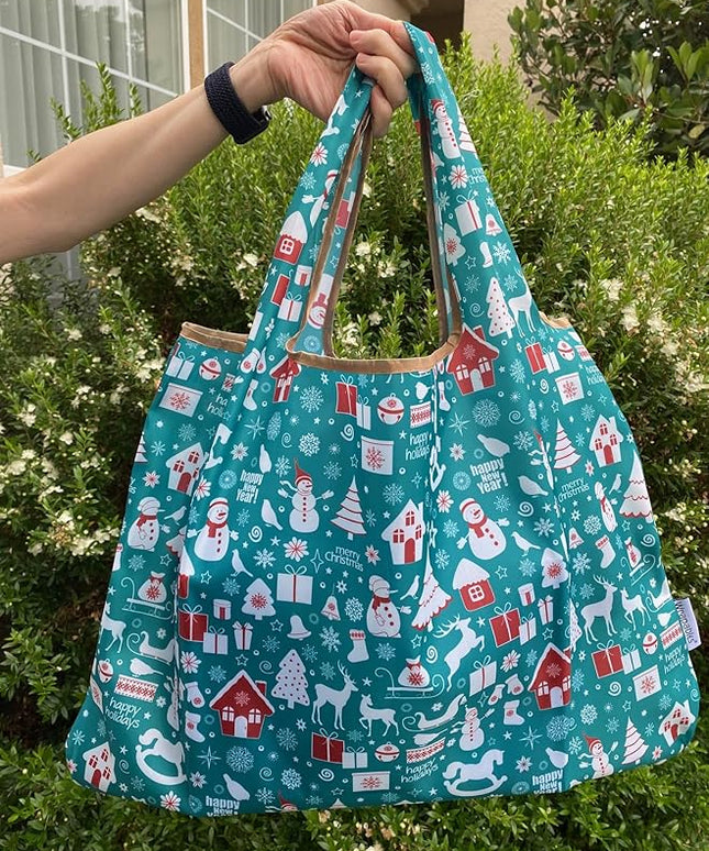 allydrew Large Foldable Tote Nylon Reusable Grocery Bags