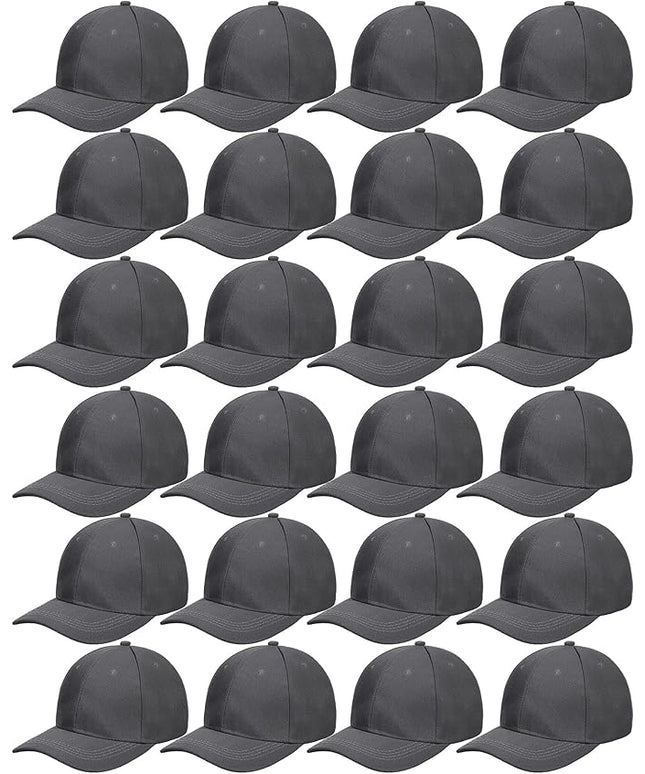 Handepo 24 Pcs Blank Baseball Cap Adjustable Back Strap Plain Blank Camouflage Hat Unisex Baseball Cap for Trucker Men Women