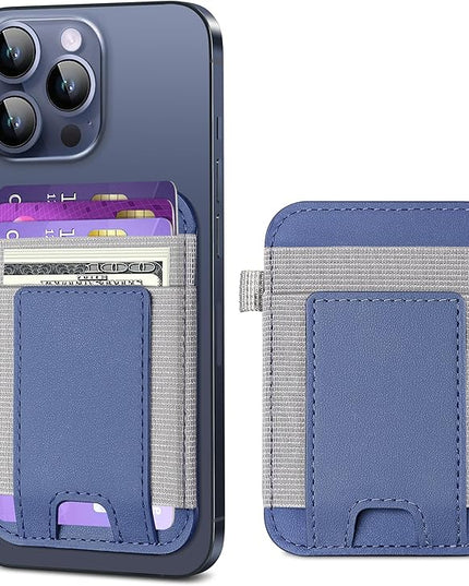 ExtreLife for Magsafe Wallet, Strongest Magnetic Wallet for iPhone 17/16/15/14/13/12 Series, Magnetic Card Holder with 2 Card Slots, RFID Blocking, Slim, Vegan Leather, Hold 7 Cards, Purple