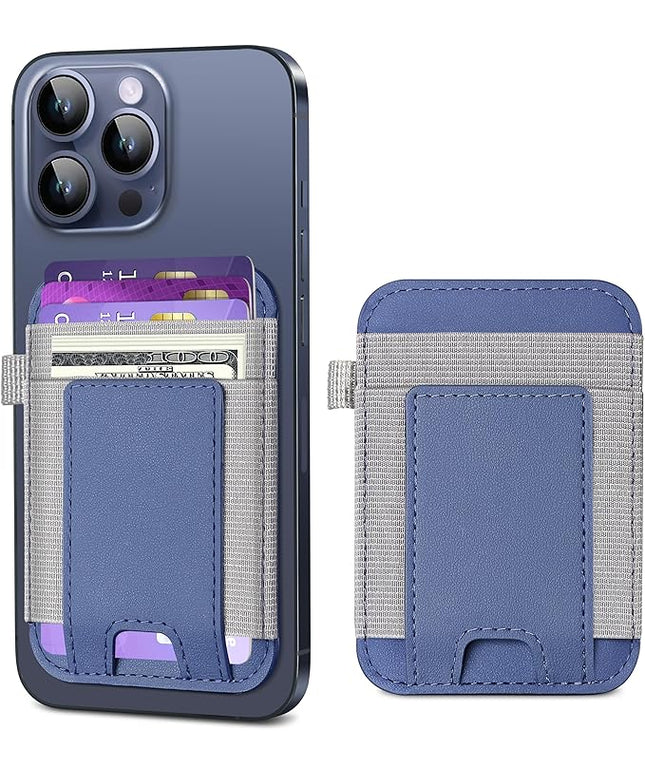 ExtreLife for Magsafe Wallet, Strongest Magnetic Wallet for iPhone 17/16/15/14/13/12 Series, Magnetic Card Holder with 2 Card Slots, RFID Blocking, Slim, Vegan Leather, Hold 7 Cards, Purple