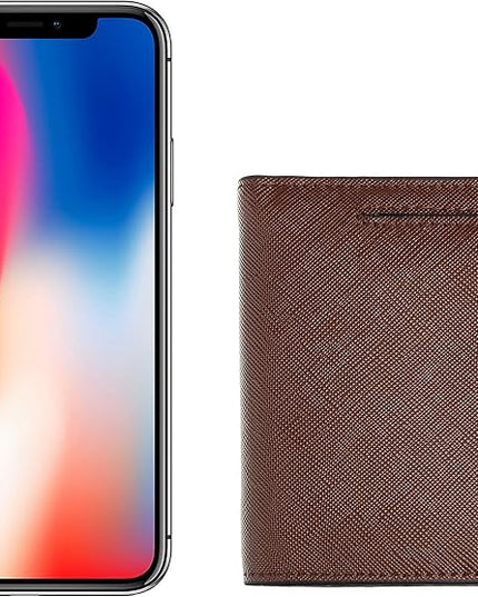 Toughergun Women’s Small Slim Leather Wallet with RFID Protection, Compact Bifold Mini Purse with Clear ID Window