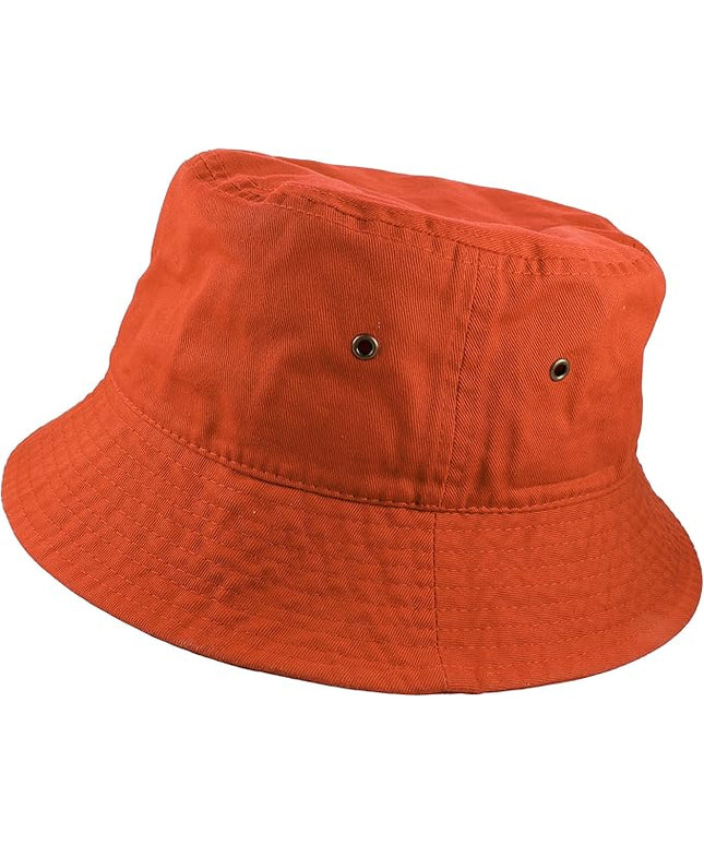 Gelante Solid Color 100% Cotton Bucket Hat for Women and Men Packable Travel Summer Beach Hat