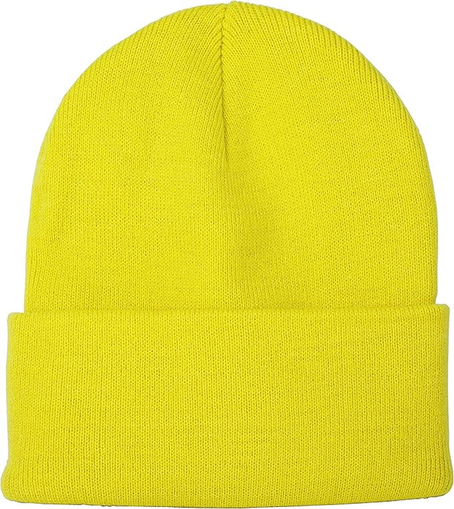 Gelante Unisex Beanie Cap Knitted Warm Solid Color and Multi-Color Multi-Packs