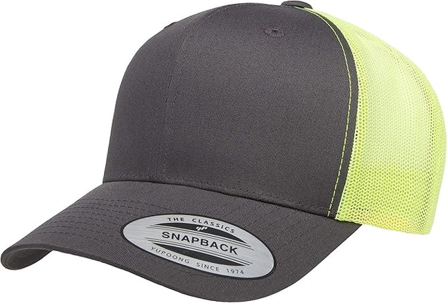 Yupoong Classic Premium Mesh 6 Panel Retro Trucker Cap | Mid Profile Snapback | OSFA | Bulk Pack Available