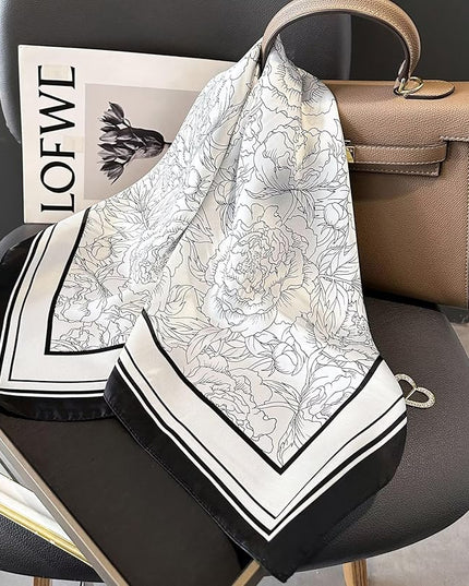 Head Bandanas Scarf for Women Silk Satin Hair Scarf Lightweight Vintage Fashion Square Neck Scarves Gift