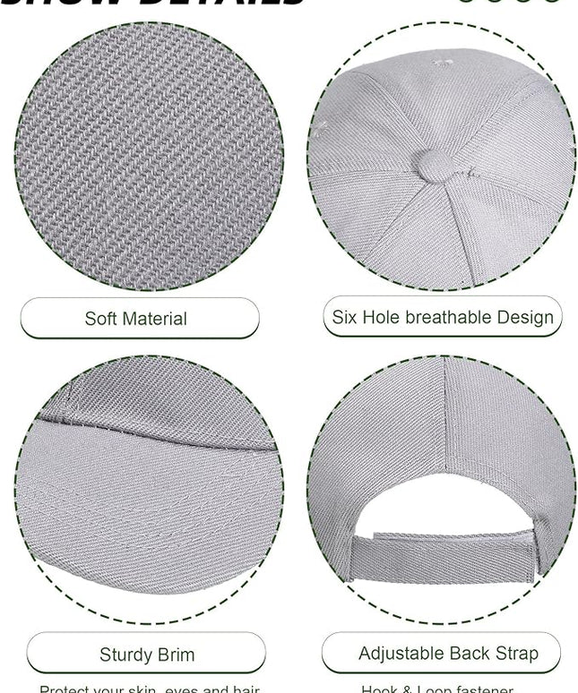Handepo 24 Pcs Blank Baseball Cap Adjustable Back Strap Plain Blank Camouflage Hat Unisex Baseball Cap for Trucker Men Women