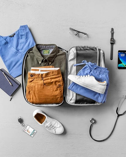 Knack Small Series 2 Laptop Backpack Fits up to 16 Inch Laptops - Knack Bags Carry-On Backpack, TSA Approved, Expandable Travel Backpacks With 2 Day Outfit Capacity, Berry Blue