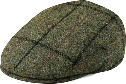 FEINION Men's Wool Tweed Newsboy Ivy Cap Gatsby Golf Flat Hat