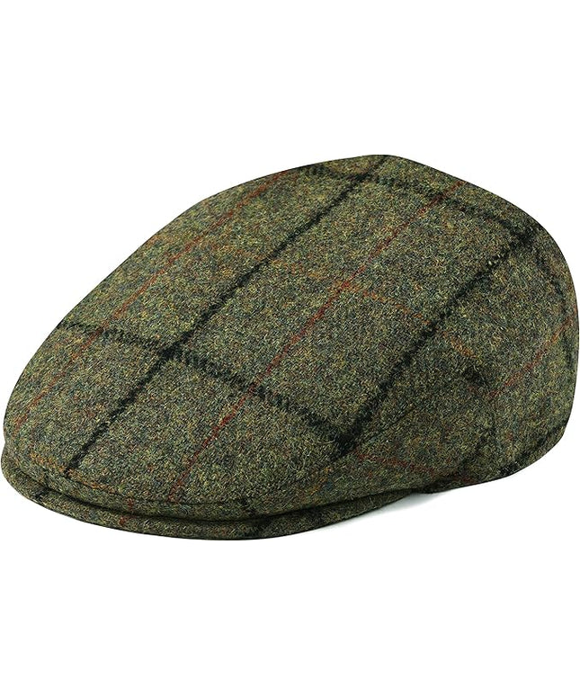 FEINION Men's Wool Tweed Newsboy Ivy Cap Gatsby Golf Flat Hat