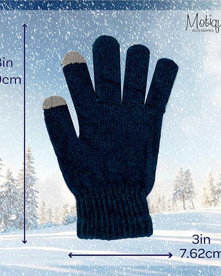 Motique Accessories Chenille Gloves Women Winter Magic Warm Gloves