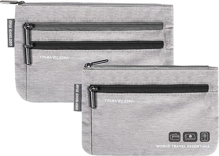 Travelon World Travel Essentials Set of 2 Currency and Passport Organizers