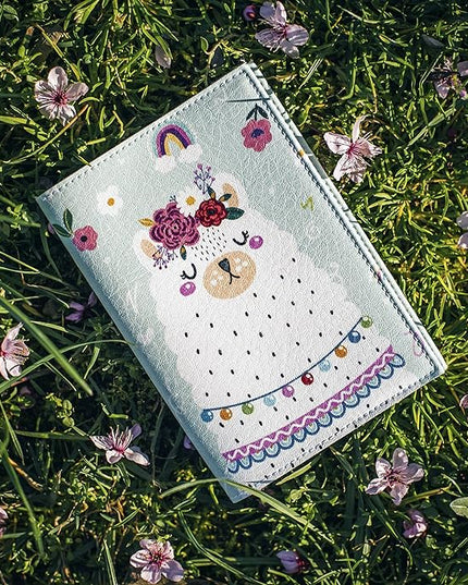 Passport Cover for Kids, Women and Men, Cute Travel Passport Holder (Doodle Lama)