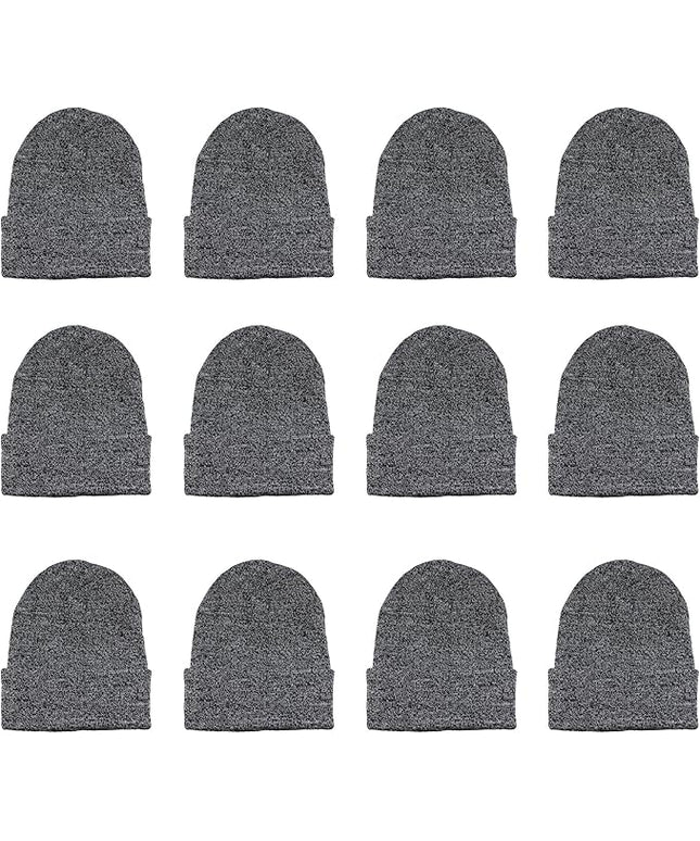 Gelante Unisex Beanie Cap Knitted Warm Solid Color and Multi-Color Multi-Packs