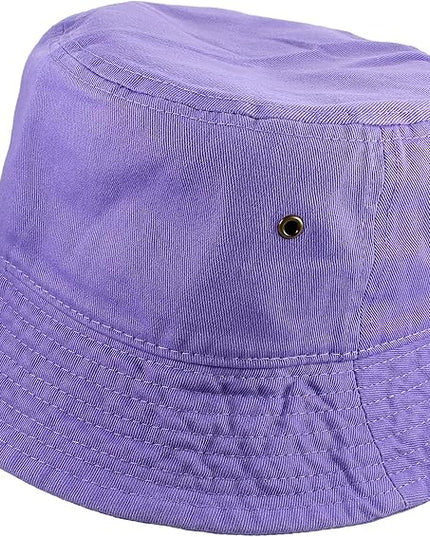 Gelante Solid Color 100% Cotton Bucket Hat for Women and Men Packable Travel Summer Beach Hat