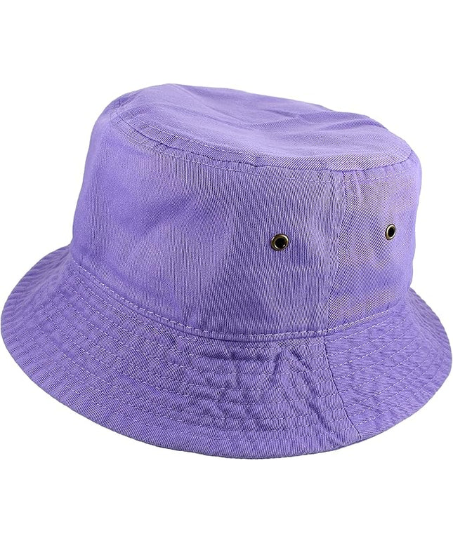 Gelante Solid Color 100% Cotton Bucket Hat for Women and Men Packable Travel Summer Beach Hat