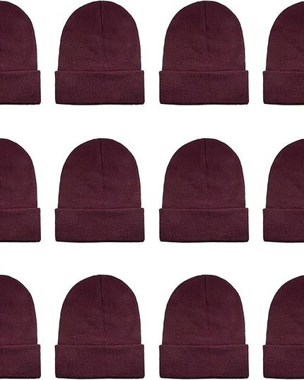 Gelante Unisex Beanie Cap Knitted Warm Solid Color and Multi-Color Multi-Packs