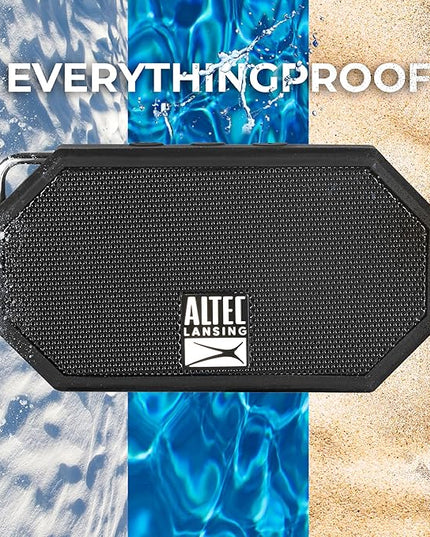 Altec Lansing Mini H2O - Waterproof Bluetooth Speaker, IP67 Certified & Floats in Water, Compact & Portable Speaker for Hiking, Camping, Pool, and Beach,Black