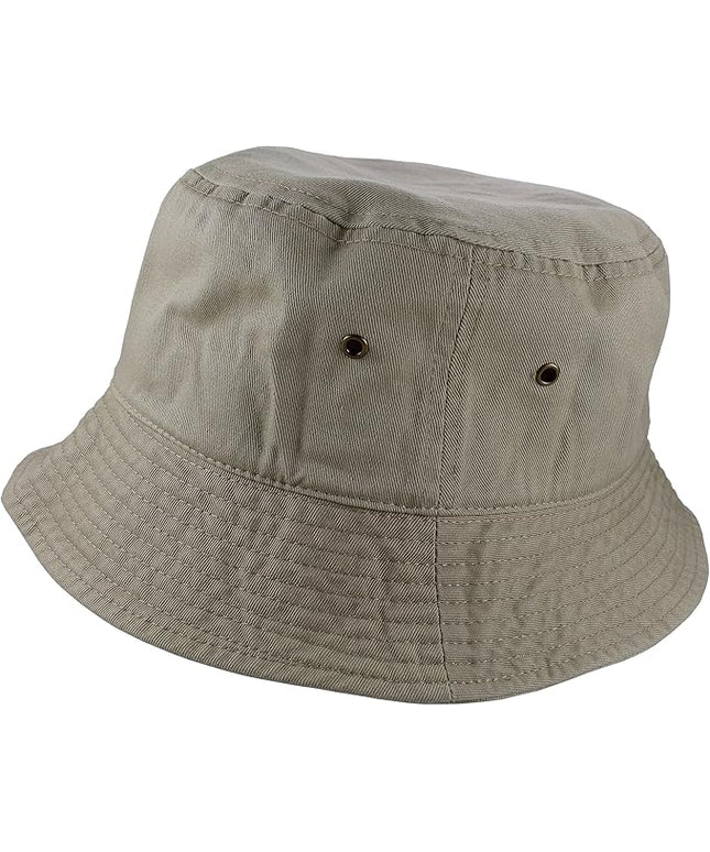 Gelante Solid Color 100% Cotton Bucket Hat for Women and Men Packable Travel Summer Beach Hat