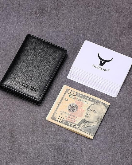 Leather Business Card Case Holder for Men & Women, Italian Calfskin