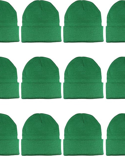 Gelante Unisex Beanie Cap Knitted Warm Solid Color and Multi-Color Multi-Packs