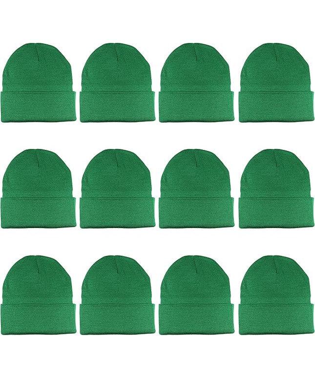 Gelante Unisex Beanie Cap Knitted Warm Solid Color and Multi-Color Multi-Packs