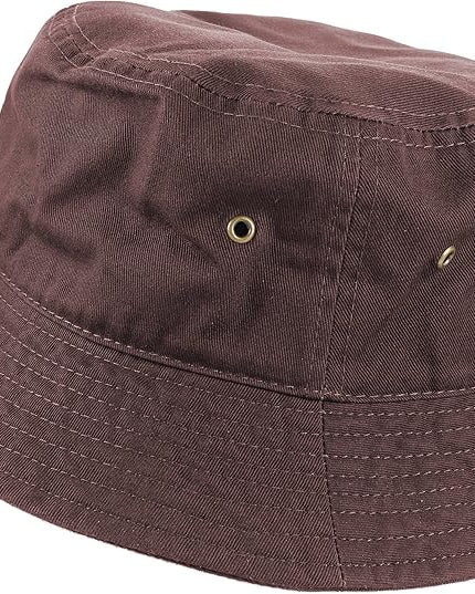 Gelante Solid Color 100% Cotton Bucket Hat for Women and Men Packable Travel Summer Beach Hat