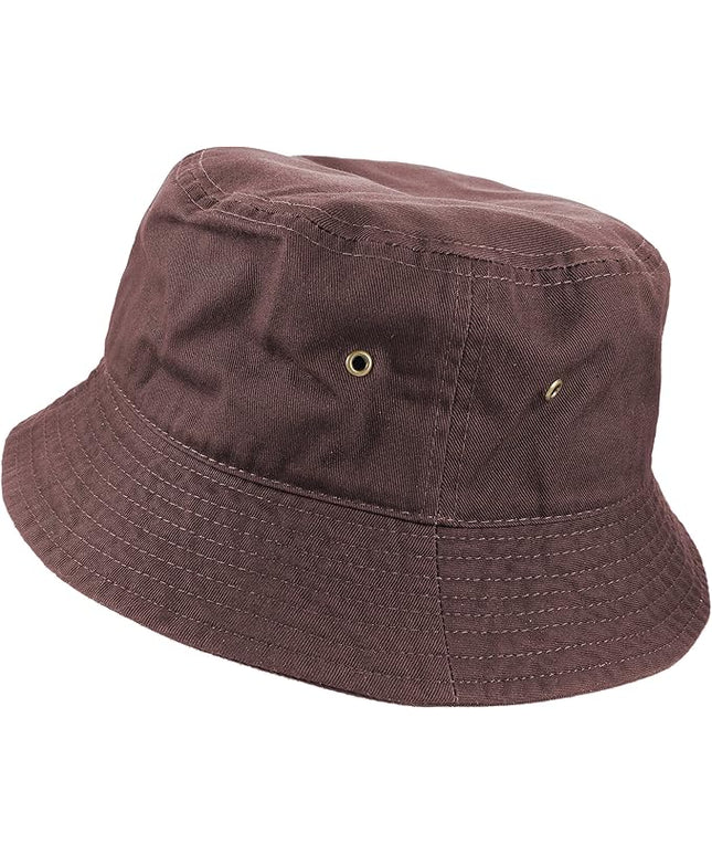 Gelante Solid Color 100% Cotton Bucket Hat for Women and Men Packable Travel Summer Beach Hat