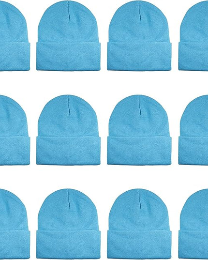 Gelante Unisex Beanie Cap Knitted Warm Solid Color and Multi-Color Multi-Packs
