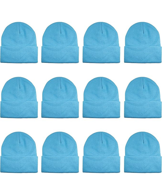 Gelante Unisex Beanie Cap Knitted Warm Solid Color and Multi-Color Multi-Packs