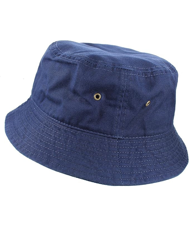 Gelante Solid Color 100% Cotton Bucket Hat for Women and Men Packable Travel Summer Beach Hat