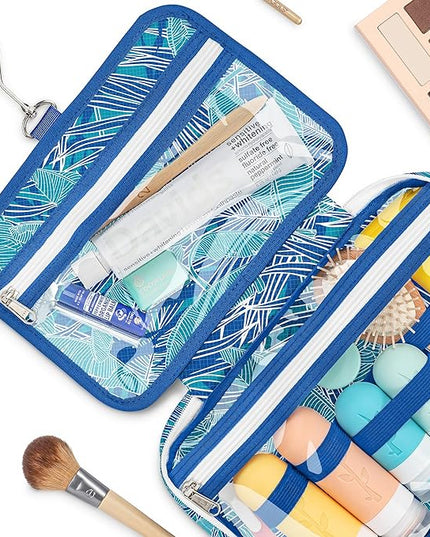 Eco Sun Hanging Travel Toiletry Bag — Designed in Hawaii — Water-resistant Travel Organizer for Bathroom Accessories