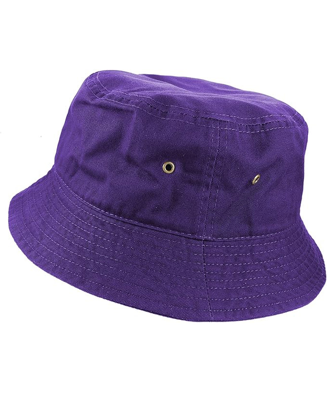 Gelante Solid Color 100% Cotton Bucket Hat for Women and Men Packable Travel Summer Beach Hat