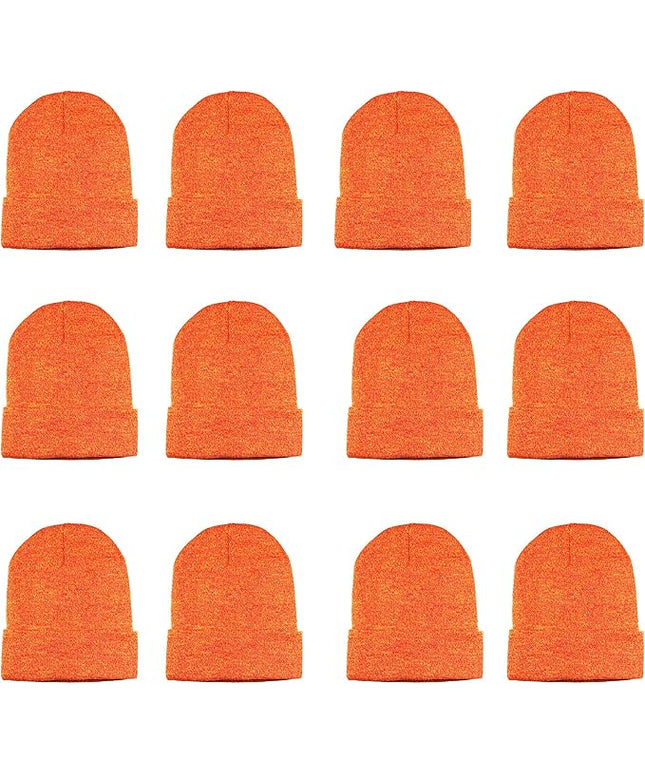 Gelante Unisex Beanie Cap Knitted Warm Solid Color and Multi-Color Multi-Packs