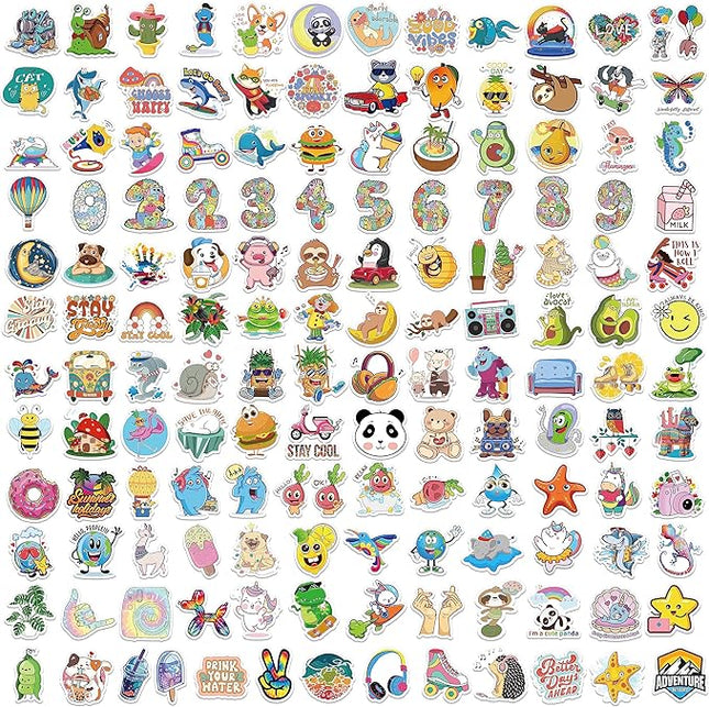 300 PCS Cute Stickers for Kids – Waterproof Vinyl Stickers for Water Bottles, Laptops & Scrapbooks | Fun School Supplies, Classroom Rewards & Teacher Prizes, Sticker Pack for Girls & Teens