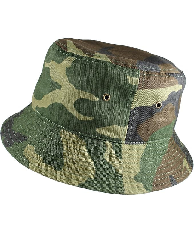 Gelante Solid Color 100% Cotton Bucket Hat for Women and Men Packable Travel Summer Beach Hat